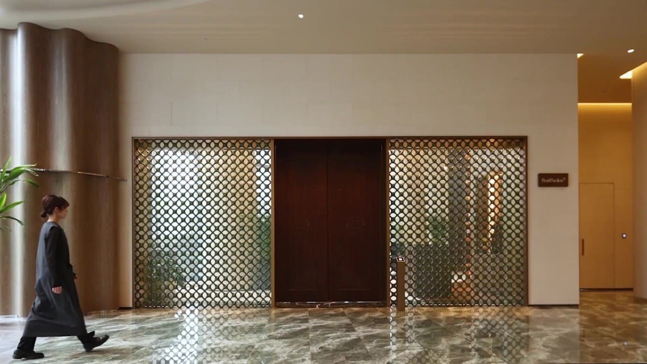 イノベーションラウンジに設けられたファサードの一部