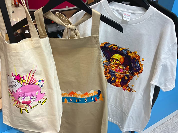 さまざまな生地にきれいに印刷
