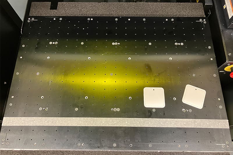 治具などがなくても正確な印刷が可能になる「カメラソリューション」（参考出品）