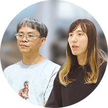 名古屋造形大学　（左）技術職員　渡辺 泰幸 様（右）技術職員　田立 俊太 様