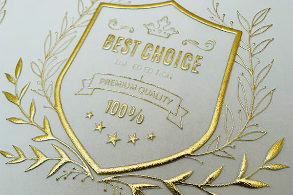 金箔デカールによるワンランク上の仕上がり