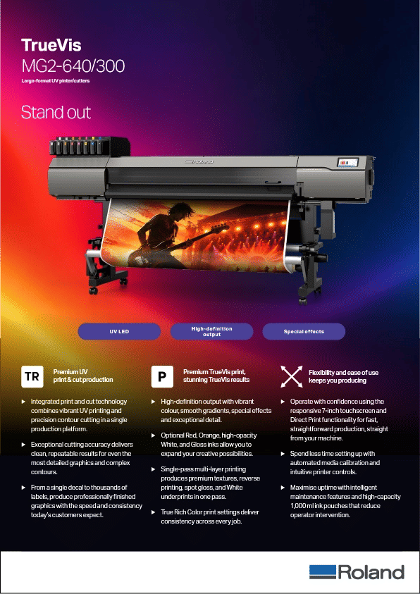 TrueVis MG2 Series datasheet Thumbnail