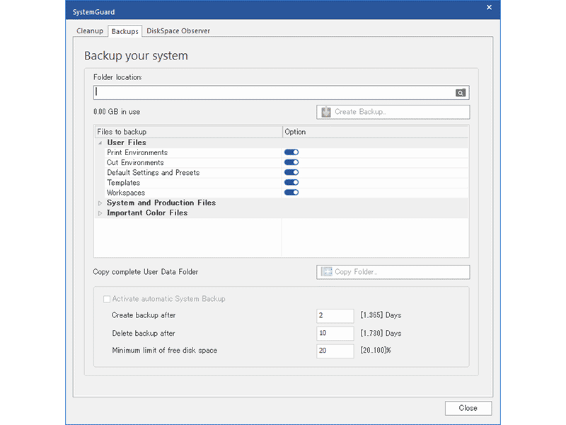 SystemGuard back up