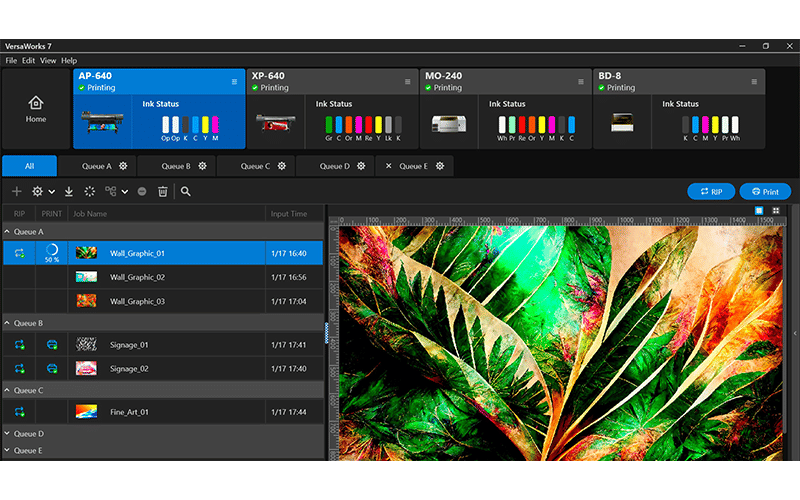 VersaWorks 7_main screen