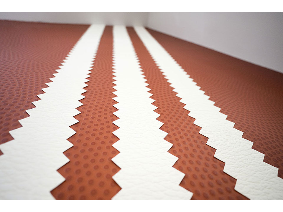 Wall decor of an embossed basketball surface, printed with DIMENSE DA-640