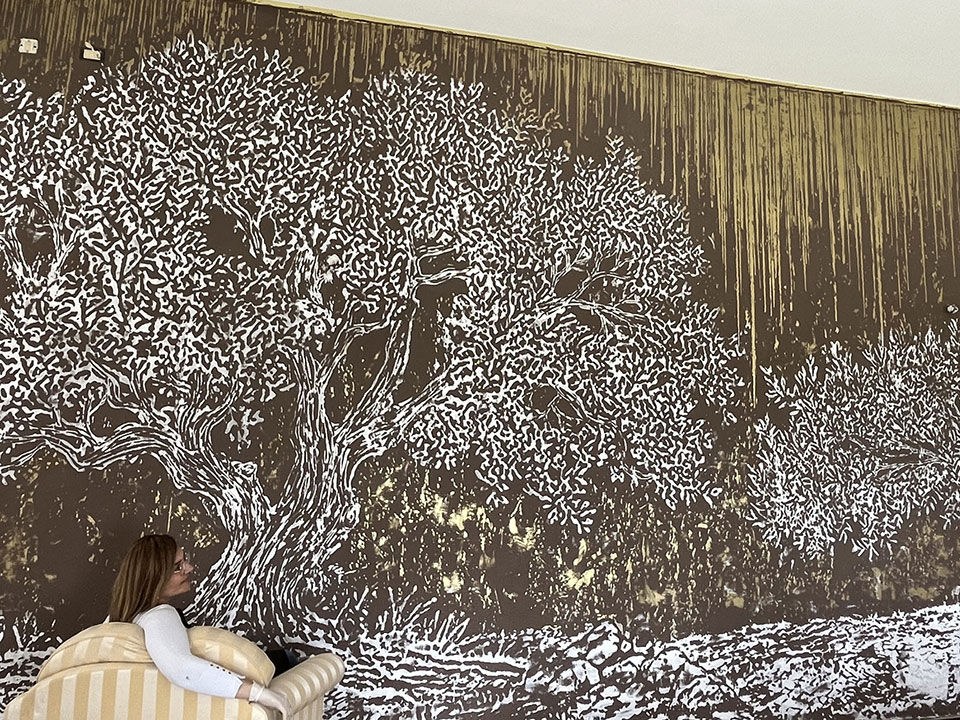 採用DIMENSE DA-640浮雕牆面