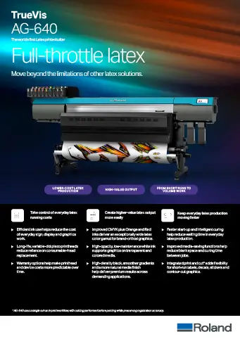 TrueVis AG-640 datasheet Thumbnail