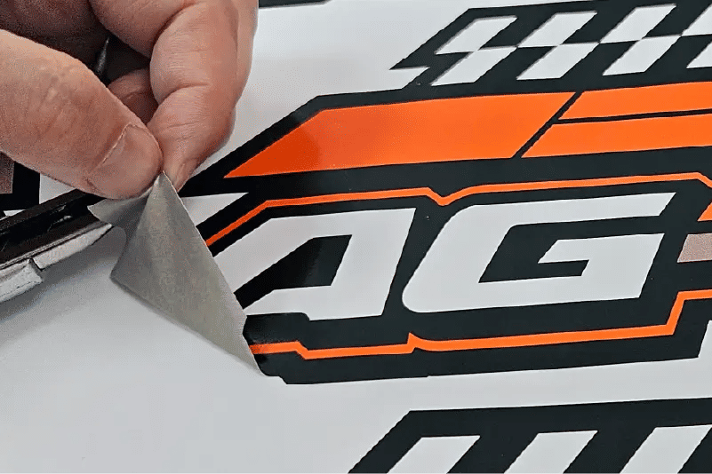 Decals being printed and cut