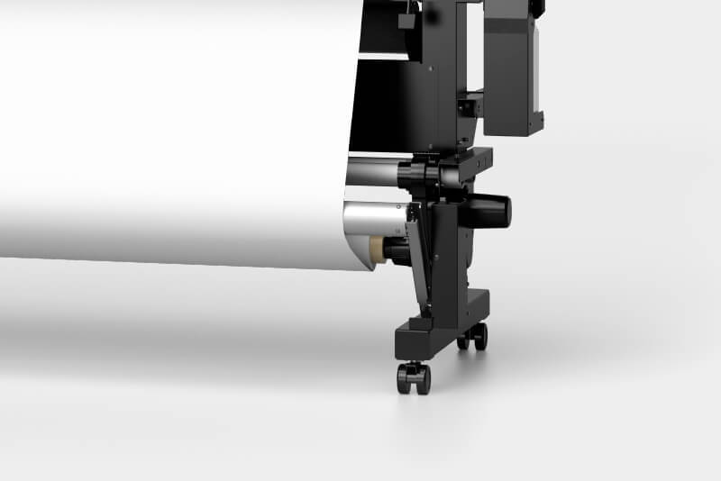 Image showing the DGXPRESS ER-642 from Roland DG with focus on the Integrated Take-up Unit