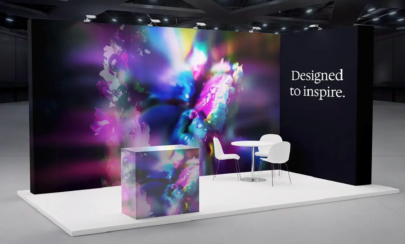 UV-printed exhibition panels for trade show and event displays