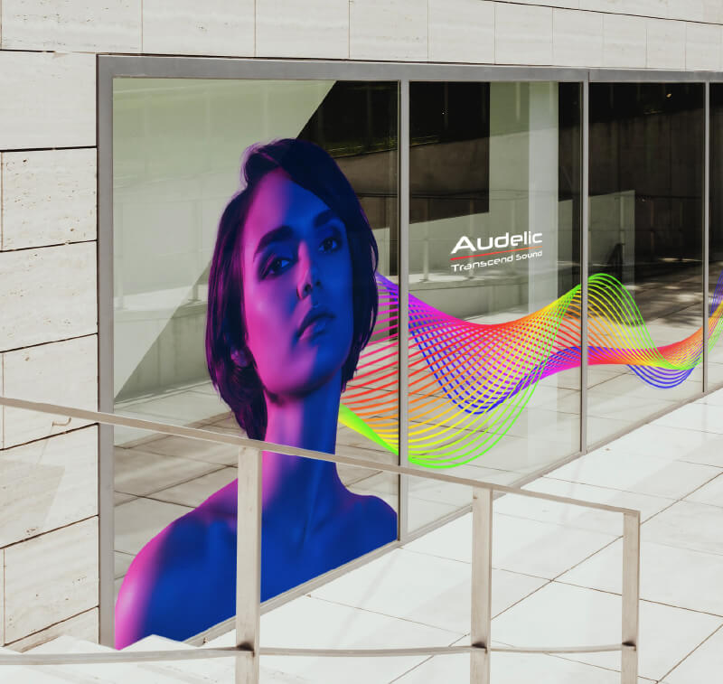 Image of window graphics printed with TrueVis LG Series