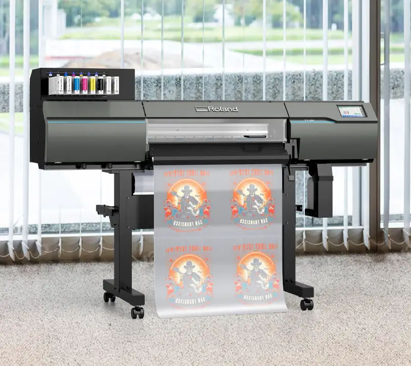 TY-300 DTF Printer with 4 white ink cartridges