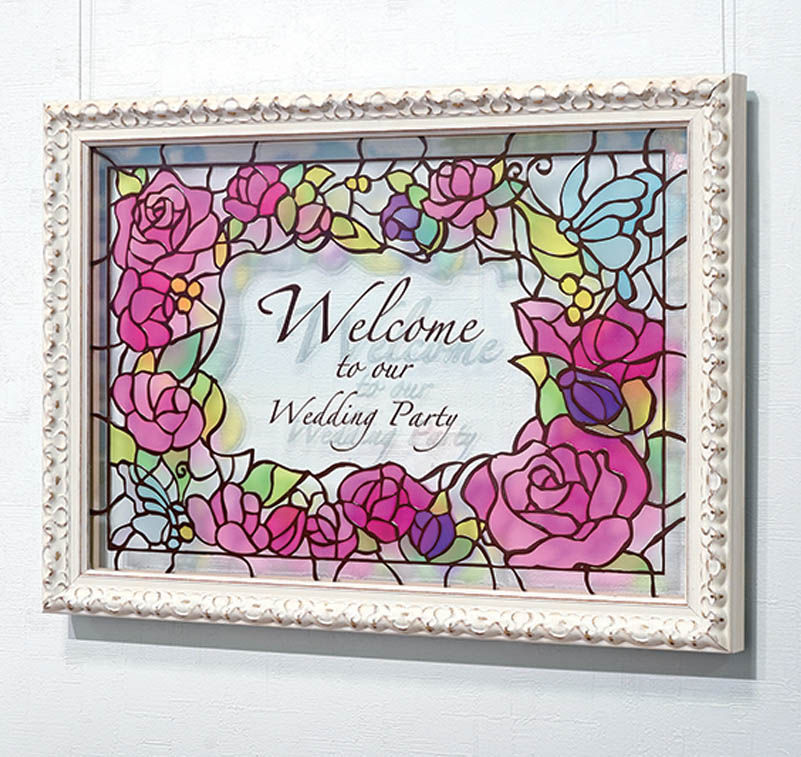 Personalised sign printed on glass