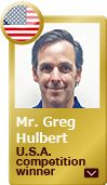 Service Engineer　Mr. Greg Hulbert  U.S.A. competition winner