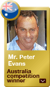 Service Engineer　Mr. Peter Evans  Australia competition winner